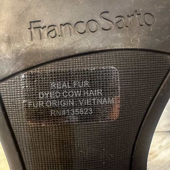 NWOT FRANCO SARTO Womens Leather Leopard Bootie. Size 8 - Picture 11 of 13